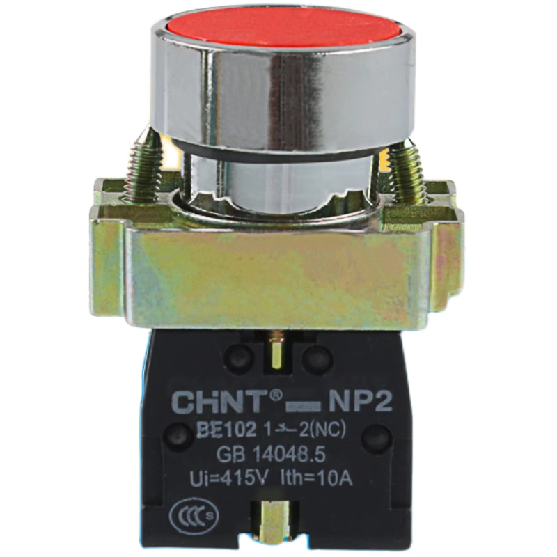 Chint Metal Flush Pushbutton Head Red 22mm NP2-BA04