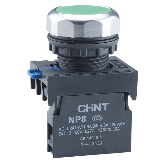 Chint Pushbutton Non-illuminated White 1XNO NP8-10BN/1