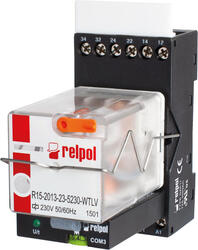 RELPOL S.A Time relays , PIR152-024AC-00T, 2 CO ( DPDT), AgNi, 24V AC, Rated load AC1 10 A,  Rated load AC3 370 W, Rated switching voltage 250 V AC, Operating temperature  °C -40…+55, mounting on 35 mm rail