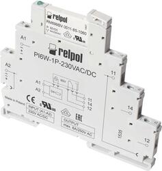 RELPOL S.A Interface relays PIR6W-1PS-36VDC-O, 1 NO, transistor output. Contact material: . Voltage coil 36 V DC. Rated load AC1  . Mounting: mounting on 35 mm rail. Cover protection category IP 20.