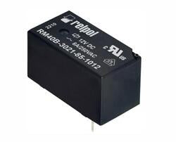 RELPOL S.A Miniature relays RM40B-3021-85-1012,1 NO. Contact material:  AgSnO2. Voltage coil 12 V.  DC Rated load  6 A