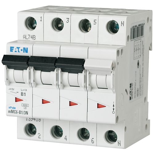 EATON CIRCUIT BREAKER 10kA CURVE C 3P+N - 25A