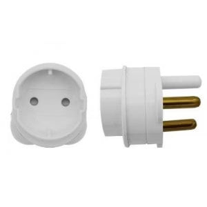 Chint 16A Adapter Schuko White TT-F03-A005
