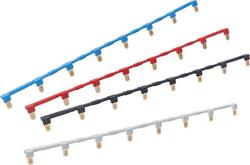 RELPOL S.A Strip 2-poles ZGZP4-2 BE (blue) - dedicated to interface relays in push-in technology: PIR2, PIR4. Bridges common input signals (coil terminals A1 or A2) or output signals, possibility of connection of 2+n sockets or relays.