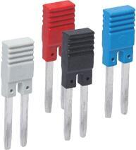 RELPOL S.A Jumper 2-poles ZGZP-2  BE (blue).  Bridges the neighbouring poles in GZP80 and GZP4 sockets and in push-in interface relay