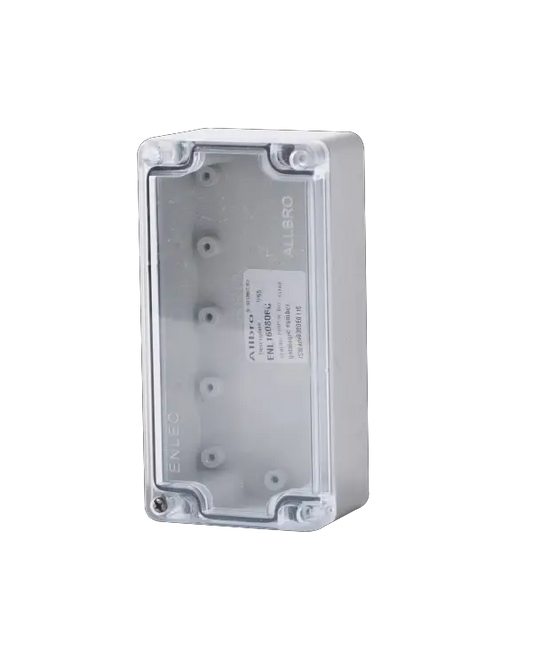 ALLBRO ENL160806C Grey Base + Clear Lid BOXES EXCLUDE DEVICE PLATE - SOLD SEPARATELY