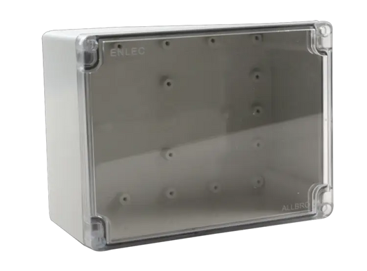 ALLBRO ENL201509C Grey Base + Clear Lid BOXES EXCLUDE DEVICE PLATE - SOLD SEPARATELY
