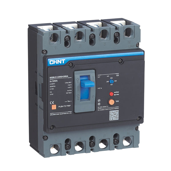 Chint 50KA 3P+N 250A Earth Leakage  OL Protection NXMLE-250H/4 250A