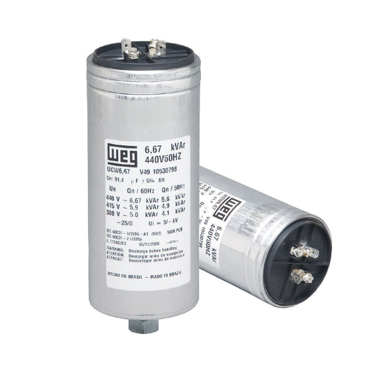 WEG CAPACITIVE UNIT UCW1.67V34 L8 1 PHASE CAPACITOR UNIT 230V 1.67kVAR 100.5ÂµF 10046044