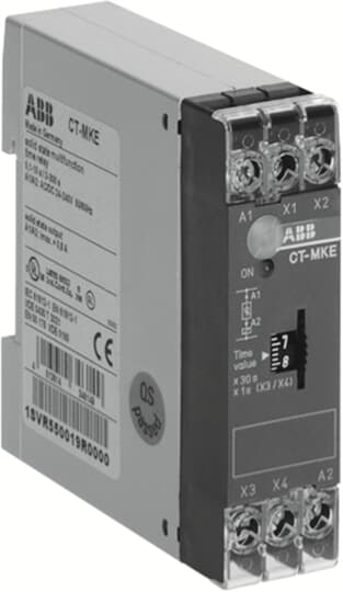 ABB CT-MKE Time relay, solid-state, multif. 1n/o, 0.1-10s/3-300s, 24-240VAC/DC 1SVR550019R0000
