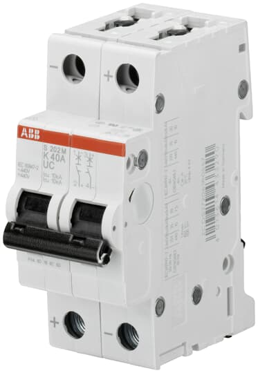 ABB S202M-K63UC Miniature Circuit Breaker - 2P - K - 63 A 2CDS272061R0607