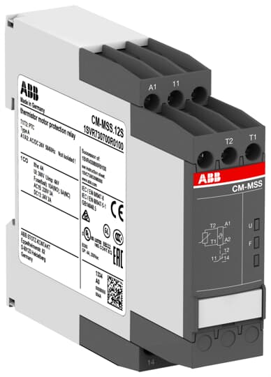 ABB CM-MSS.12P Therm. motor protec. relay 1c/o, 24VAC/DC 1SVR740700R0100