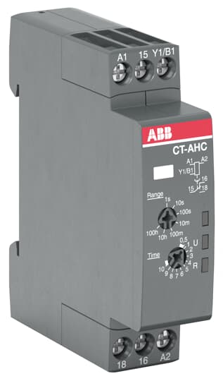 ABB CT-AHC.12 Time relay, OFF-delay 1c/o, 24-48VDC/24-240VAC 1SVR508110R0000
