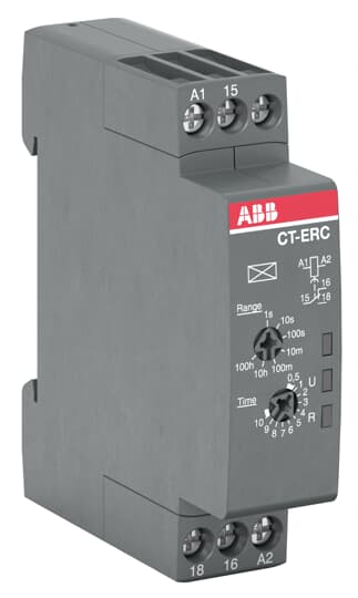 ABB CT-ERC.12 Time relay, ON-delay 1c/o, 24-48VDC/24-240VAC 1SVR508100R0000