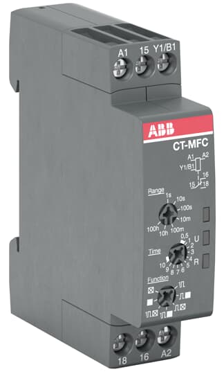ABB CT-MFC.12 Time relay, Multifunctional 1c/o, 24-48VDC/24-240VAC 1SVR508020R0000