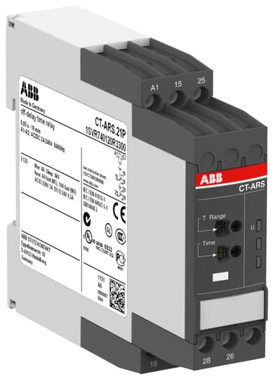 ABB CT-ARS.21P Time relay, true OFF-delay 2c/o, 24-240VAC/DC 1SVR740120R3300