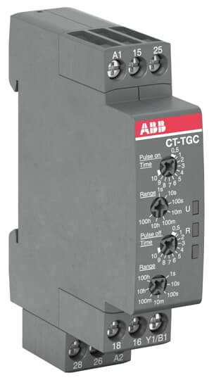 ABB CT-TGC.22 Time relay, Pulse generator 2c/o, 24-48VDC/24-240VAC 1SVR508160R0100