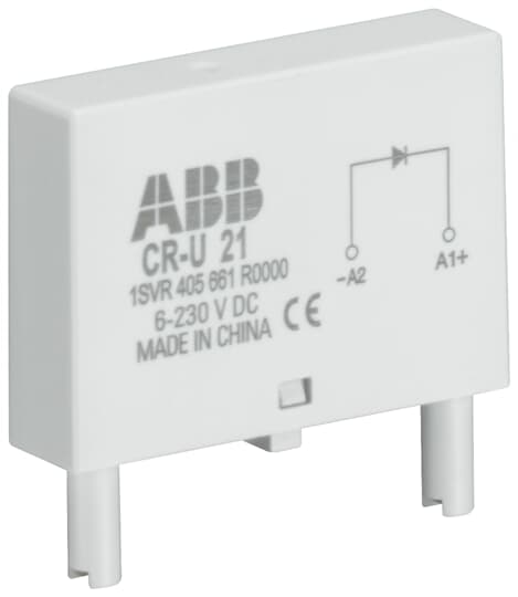 ABB CR-U 41CV Pluggable module diode and LED green,110VDC,A1+,A2- 1SVR405662R9100