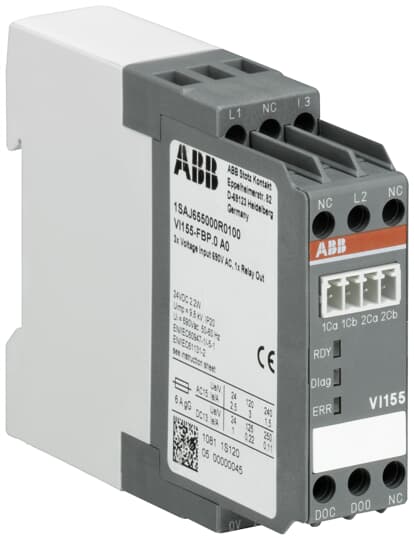 ABB VI155-FBP.0 Voltage-Module for UMC100 Also for use in IT networks, Ue 150-690V AC 1SAJ655000R0100
