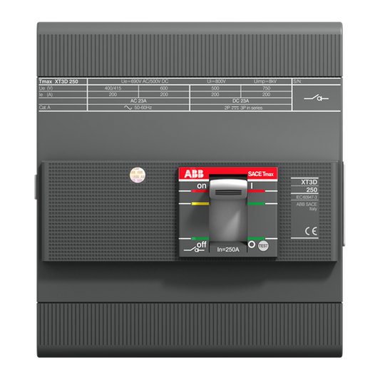 ABB Moulded Case Circuit Breaker XT3D 250 4p F F 1SDA068211R1