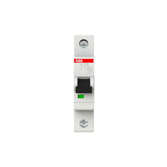 ABB S201-C16 Miniature Circuit Breaker - 1P - C - 16 A 2CDS251001R0164