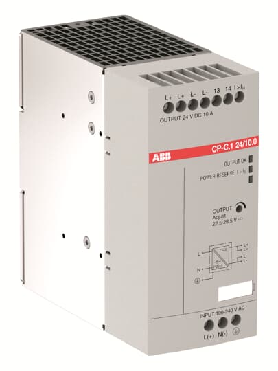 ABB CP-C.1 24/10.0-L Power supply In:100-240VAC/90-300VDC Out:DC 24V/10A 1SVR361663R1001