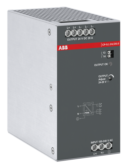 ABB CP-S.1 24/20.0 Power supply In:100-240VAC/100-250VDC Out:DC 24V/20A 1SVR320761R1000