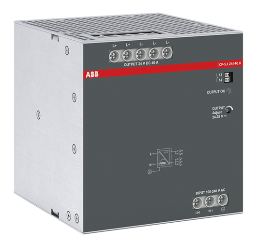 ABB CP-S.1 24/40.0 Power supply In:110-240VAC/110-250VDC Out:DC 24V/40A 1SVR320861R1000