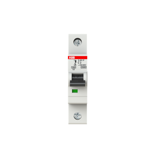 ABB S201P-C2 Miniature Circuit Breaker - 1P - C - 2 A 2CDS281001R0024