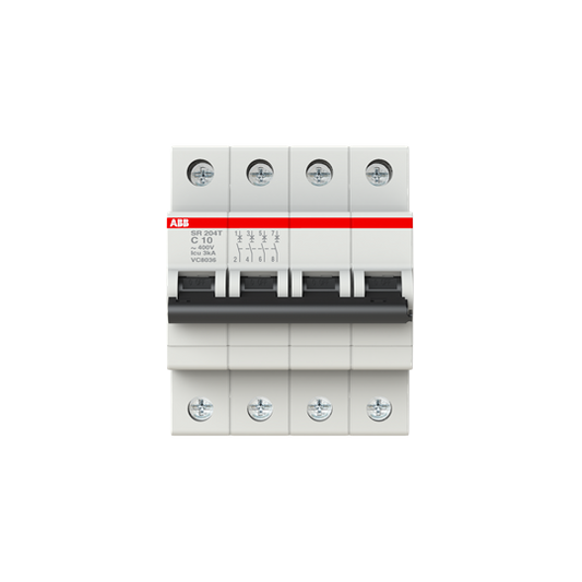 ABB SR204T-C10 Miniature Circuit Breaker - 4P - C - 10 A 2CDS234070R0104