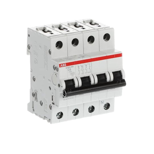 ABB S203-C6NA Miniature Circuit Breaker - 3+NP - C - 6 A 2CDS253103R0064