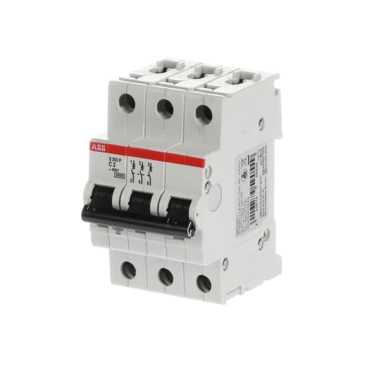 ABB S203P-C2 Miniature Circuit Breaker - 3P - C - 2 A 2CDS283001R0024