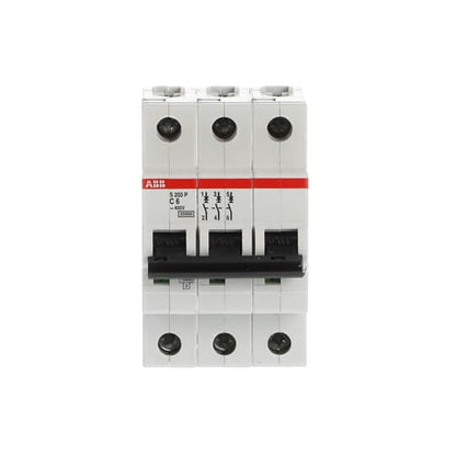 ABB S203P-C6 Miniature Circuit Breaker - 3P - C - 6 A 2CDS283001R0064