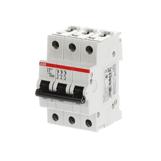 ABB S203P-C6 Miniature Circuit Breaker - 3P - C - 6 A 2CDS283001R0064