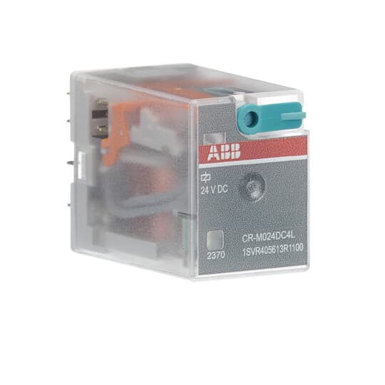 ABB CR-M024DC4L Pluggable interface relay 4c/o, A1-A2=24VDC, 250V/6A, LED 1SVR405613R1100