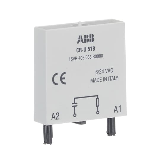 ABB CR-U 51B Pluggable module RC element, 6-24VAC/DC 1SVR405663R0000