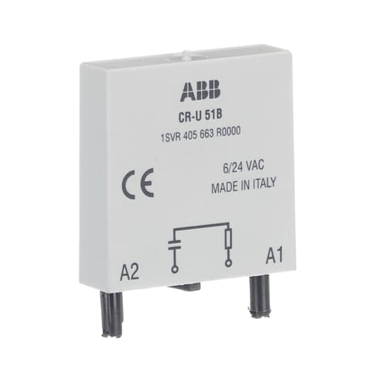 ABB CR-U 51B Pluggable module RC element, 6-24VAC/DC 1SVR405663R0000