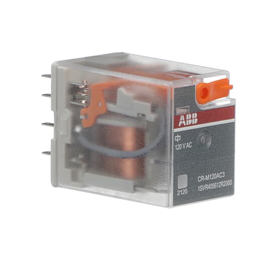 ABB CR-M120AC3 Pluggable interface relay 3c/o, A1-A2=120VAC, 250V/10A 1SVR405612R2000