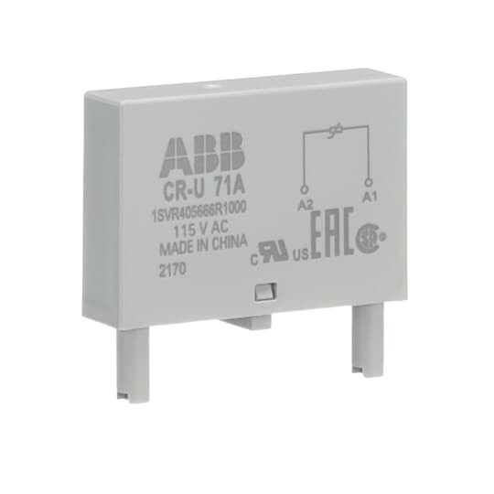 ABB CR-U 71A Pluggable module varistor, without LED, 115VAC 1SVR405666R1000