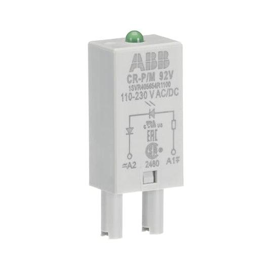 ABB CR-P/M 92V Pluggable module LED green, 110-230VAC/110VDC 1SVR405654R1100