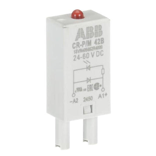 ABB CR-P/M 42B Pluggable module diode and LED red, 24-60VDC, A1+, A2- 1SVR405652R4000