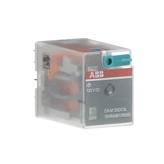 ABB CR-M125DC3L Pluggable interface relay 3c/o, A1-A2=125VDC, 250V/10A, LED 1SVR405612R8300