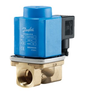 Danfoss Solenoid valve, EV251B, Function: NC, G, 1/2, NBR, Supply voltage [V] AC: 230