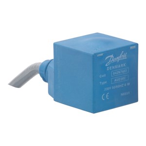 Danfoss Solenoid coil, AU230CS, Cable, 1.00 m, Supply voltage [V] AC: 230, Industrial pack